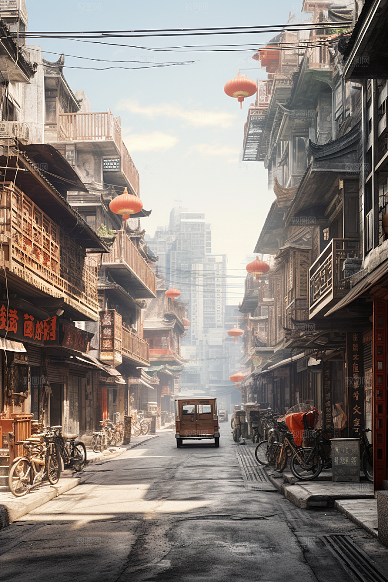 城市街景都市街道素材