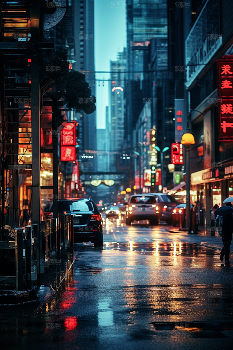 城市街景游戏原画都市素材