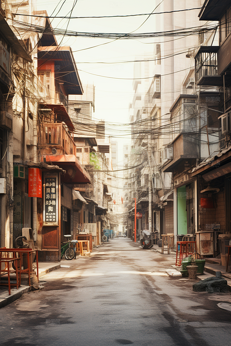 城市街景游戏原画街道素材