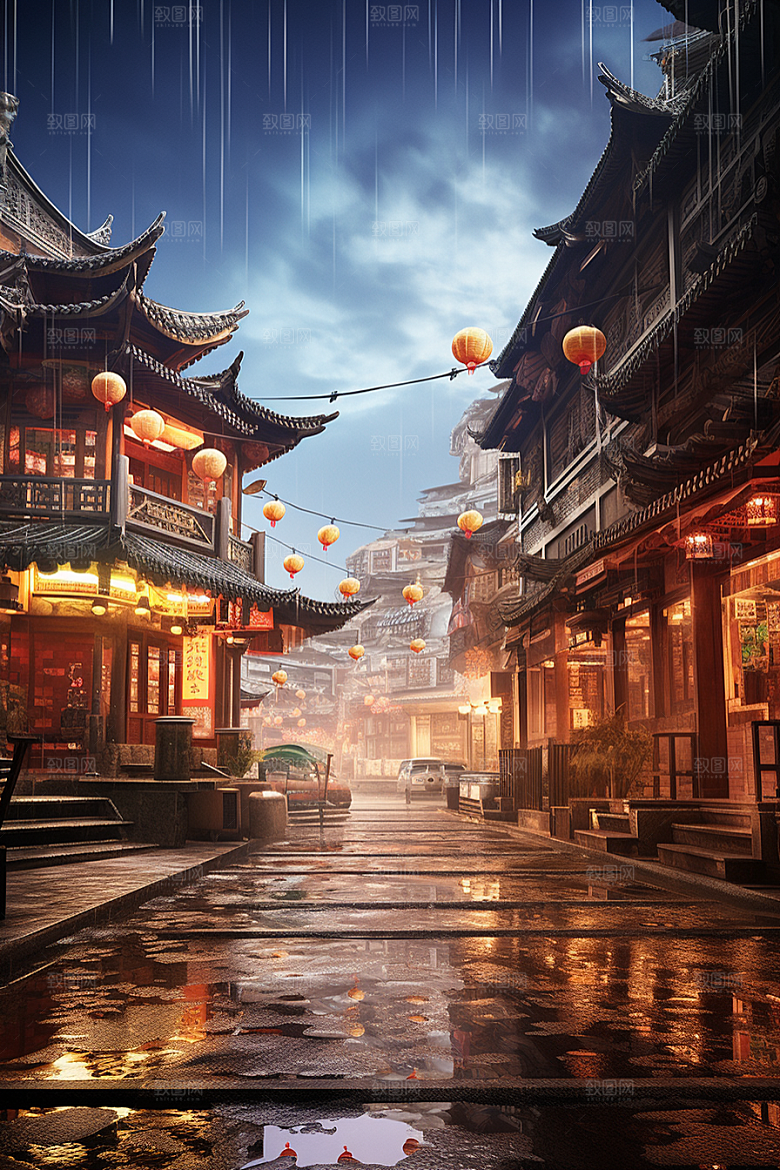 城市街景都市游戏原画素材
