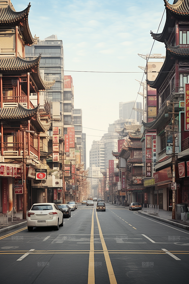 城市街景都市高清素材