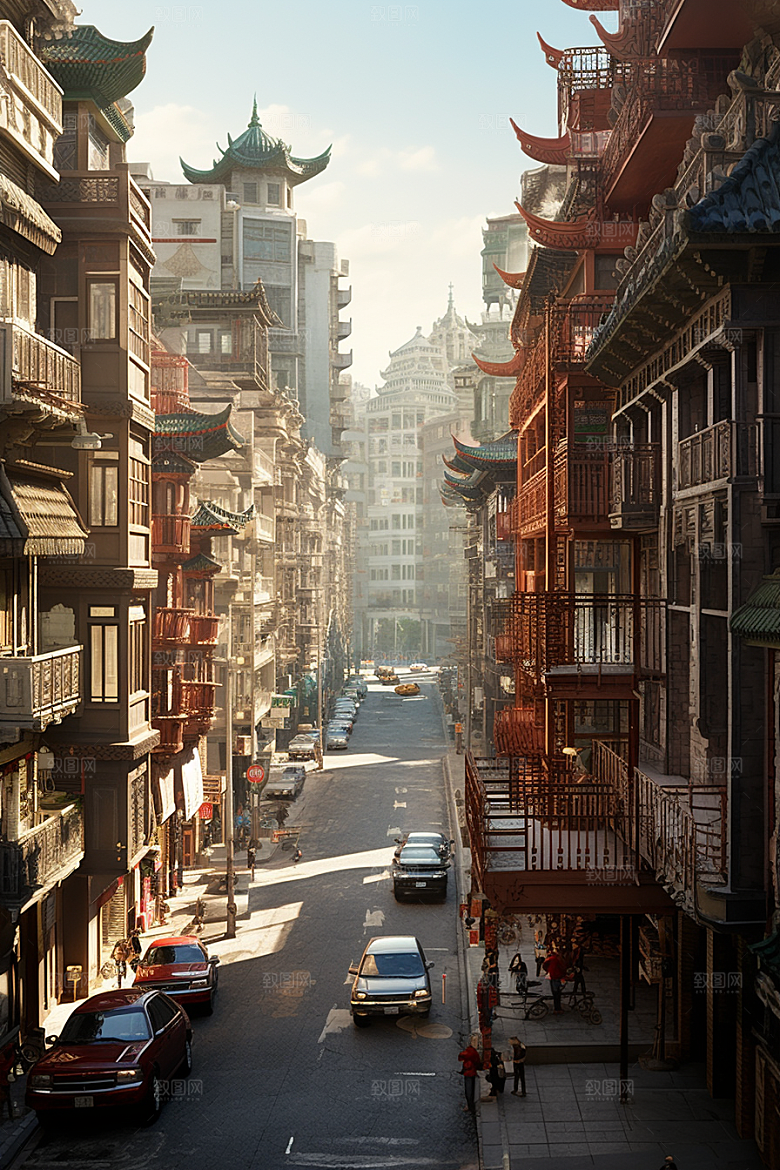 城市街景高清超现实素材