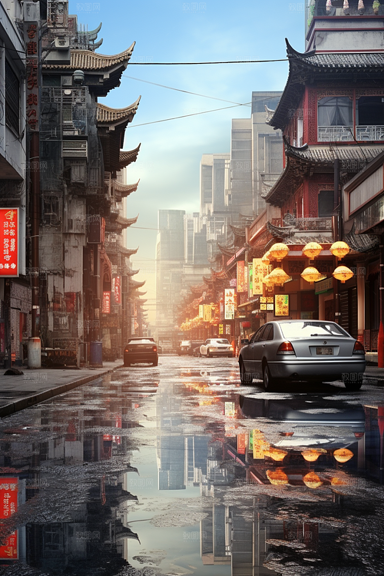 城市街景高清建筑素材