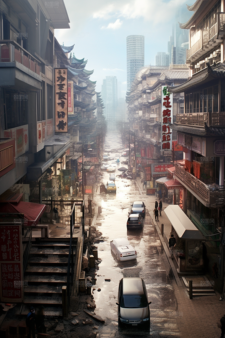 城市街景都市超现实素材