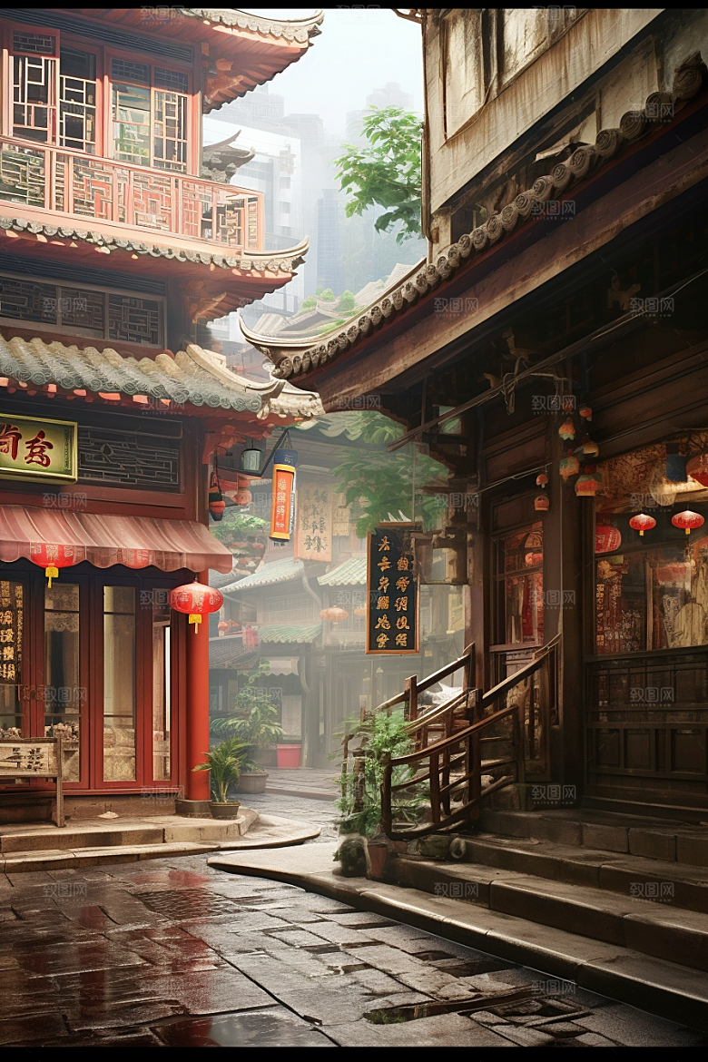 城市街景高清建筑素材