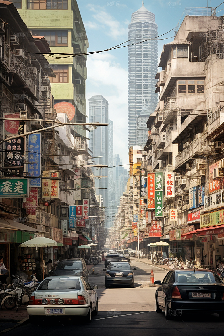 城市街景高清建筑素材