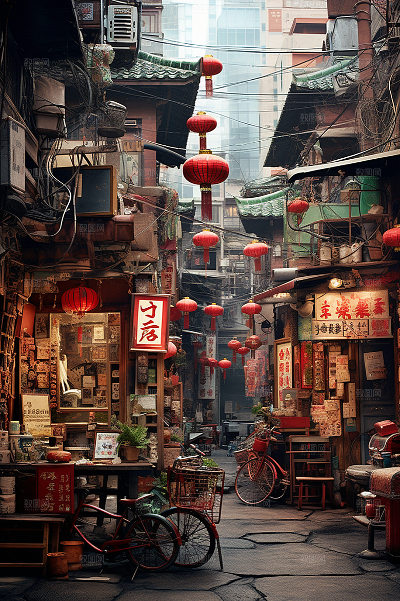 城市街景高清赛博朋克素材