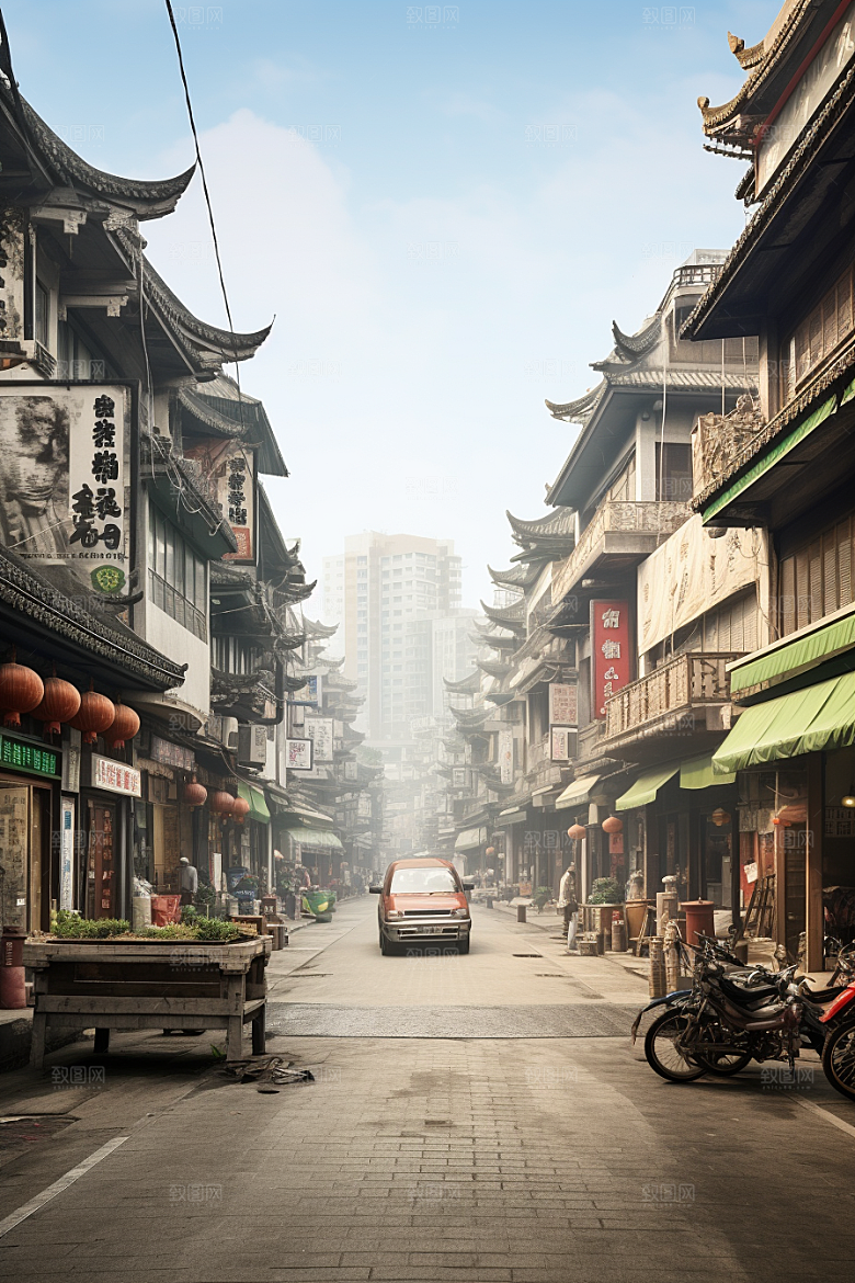 城市街景超现实建筑素材