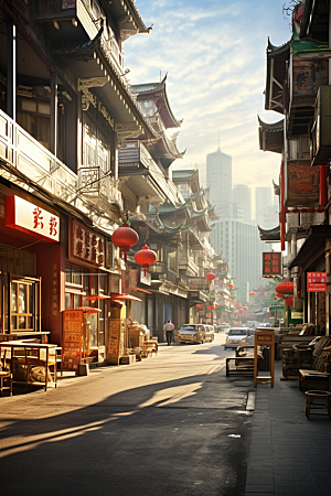 城市街景赛博朋克街道素材