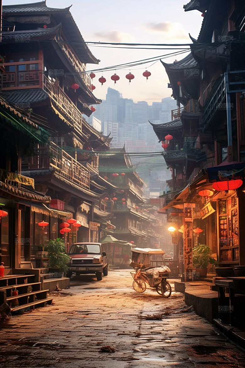 城市街景游戏原画赛博朋克素材