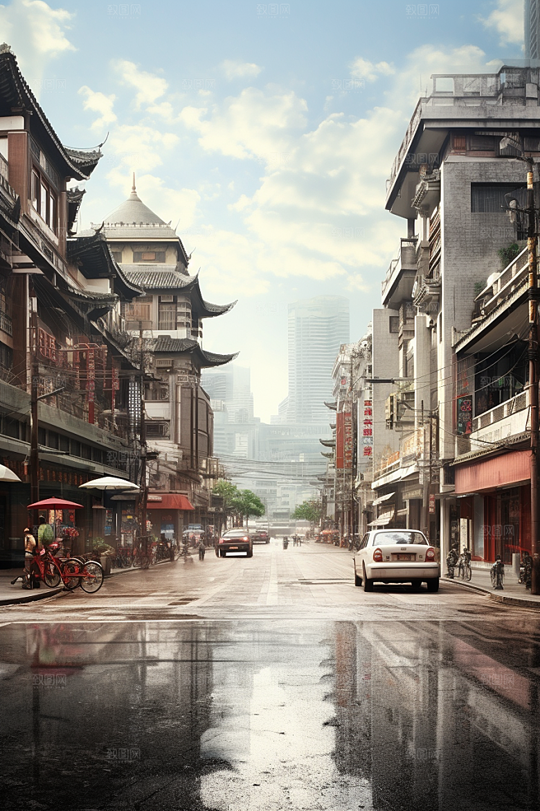 城市街景都市游戏原画素材