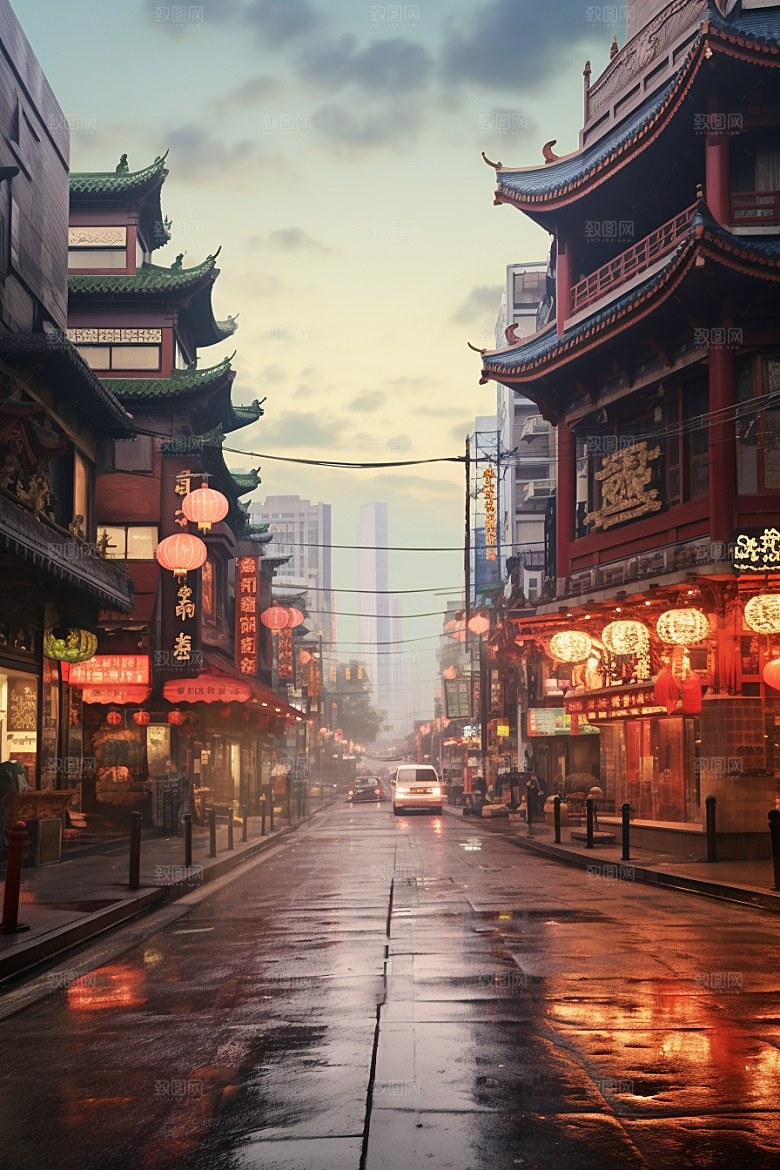 城市街景高清赛博朋克素材
