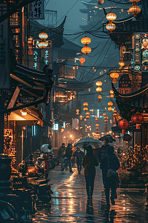 城市街景都市街道素材