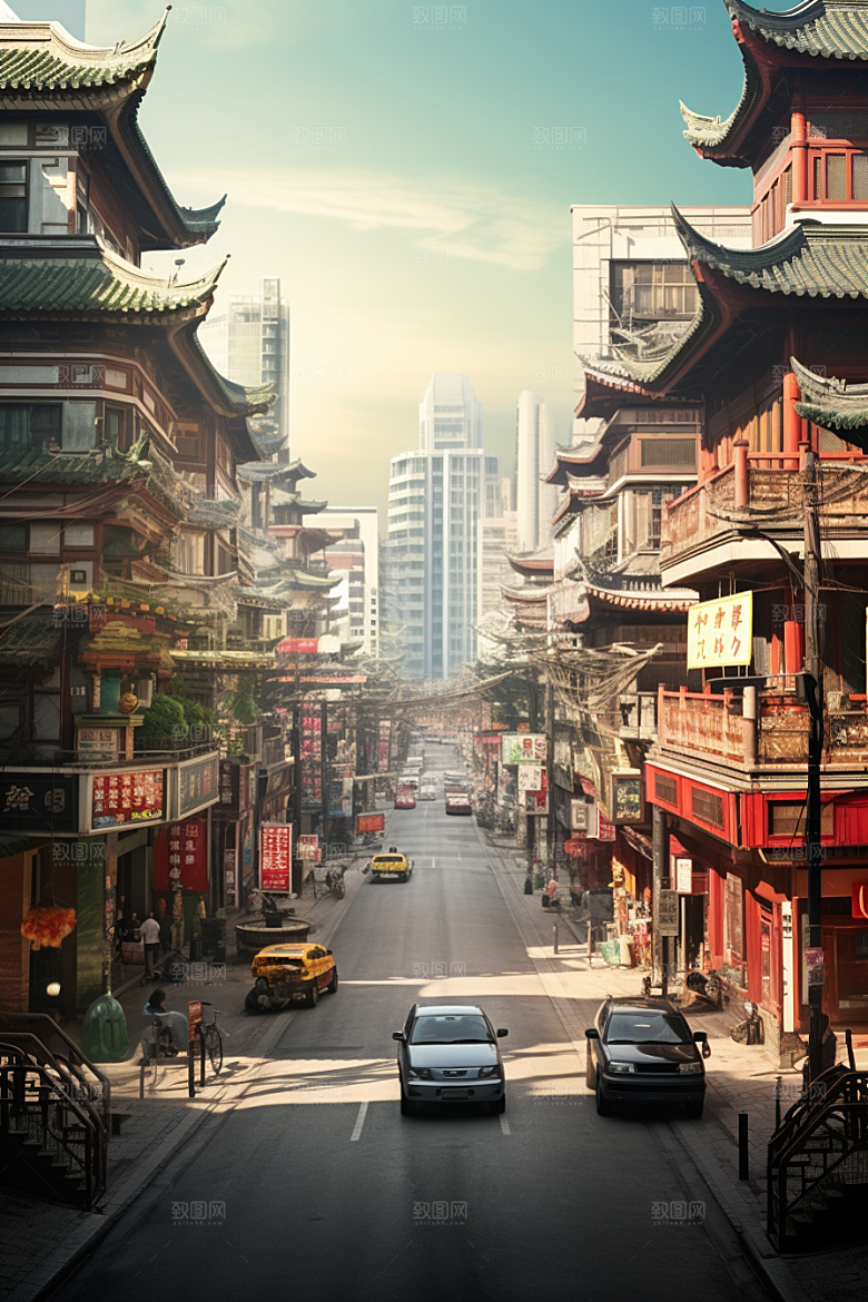 城市街景都市游戏原画素材