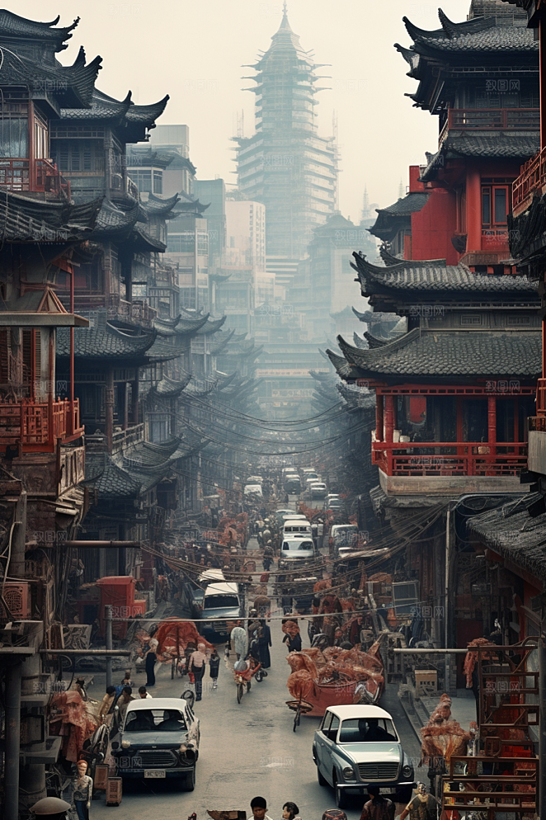 城市街景高清建筑素材