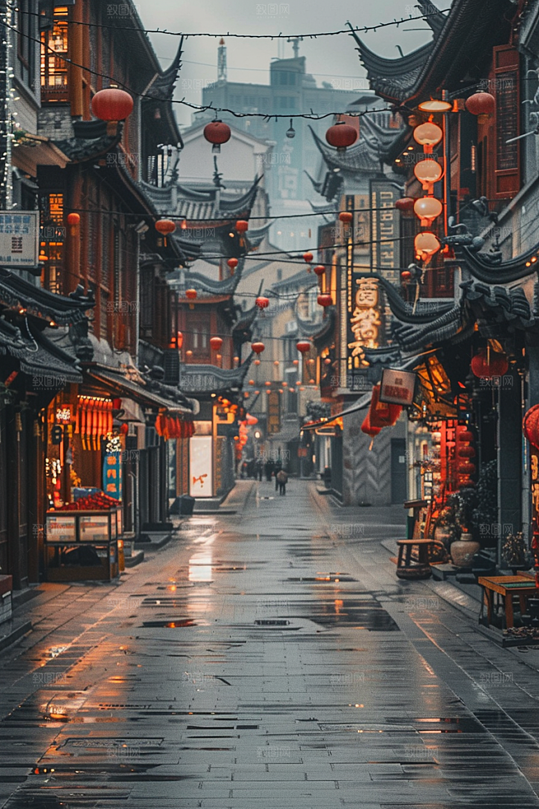 城市街景超现实高清素材