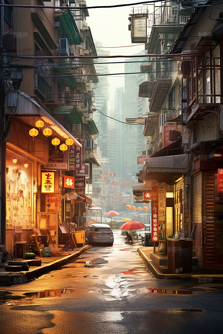 城市街景都市氛围素材