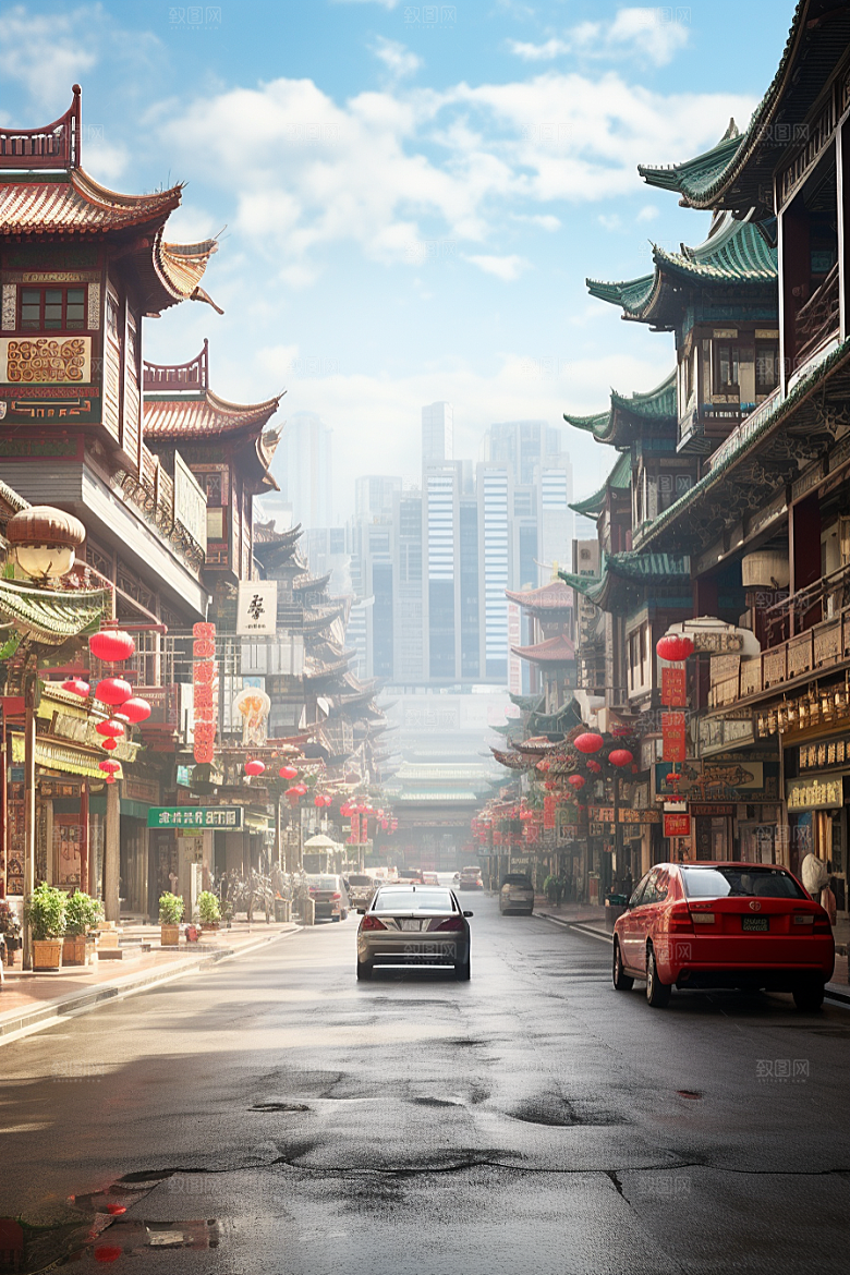 城市街景建筑赛博朋克素材