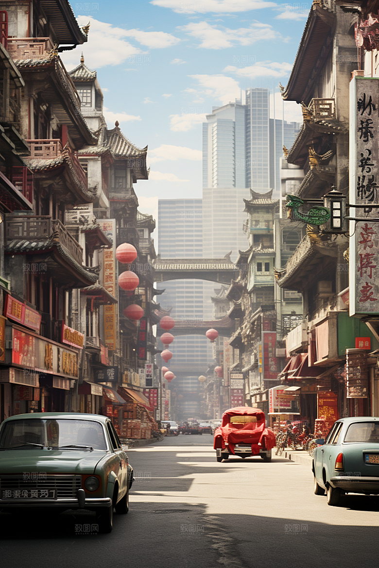 城市街景街道都市素材