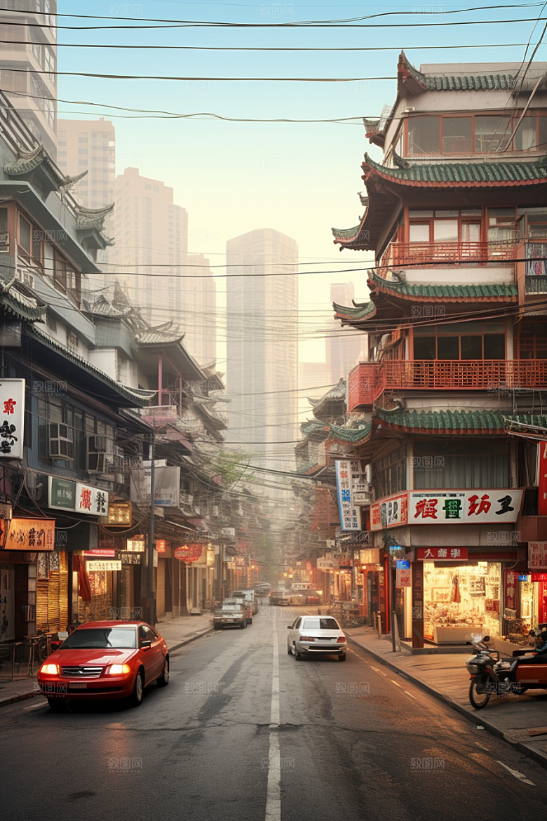 城市街景建筑街市素材