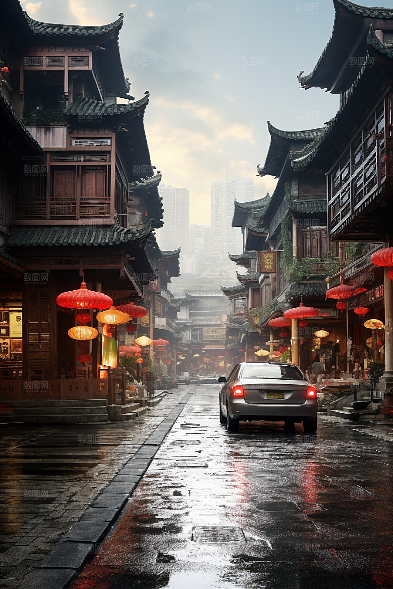城市街景高清赛博朋克素材