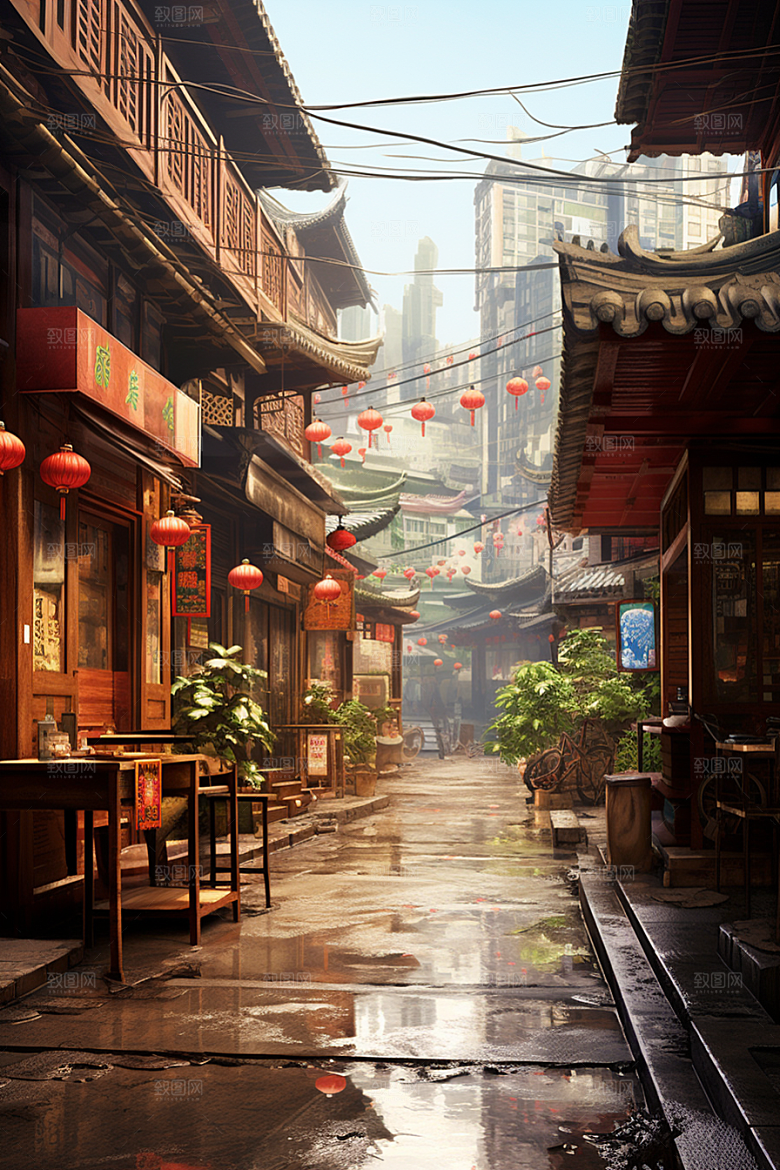 城市街景超现实建筑素材