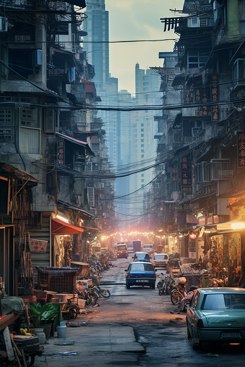 城市街景建筑游戏原画素材