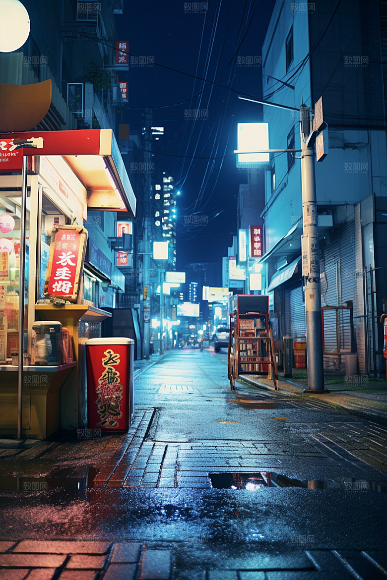 城市街景氛围建筑素材