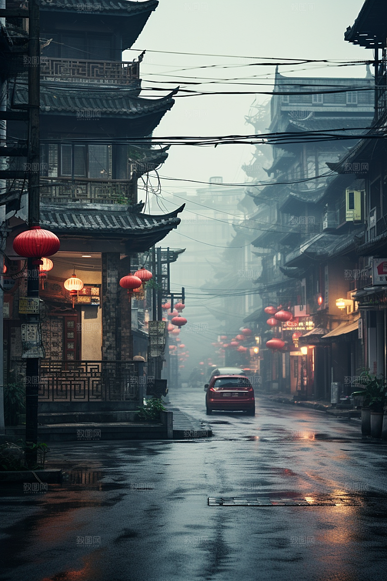 城市街景街道建筑素材