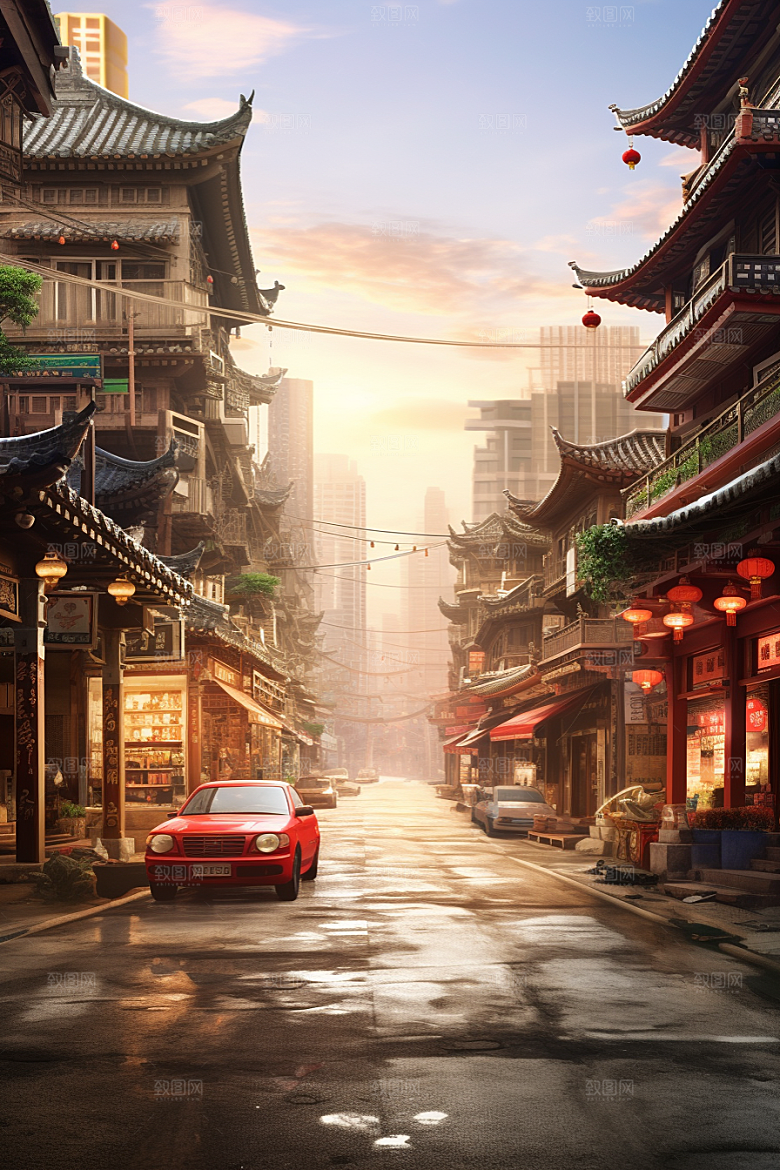 城市街景都市游戏原画素材