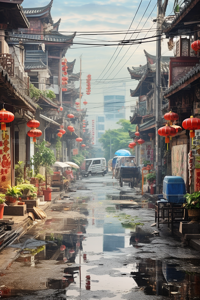 城市街景街道游戏原画素材