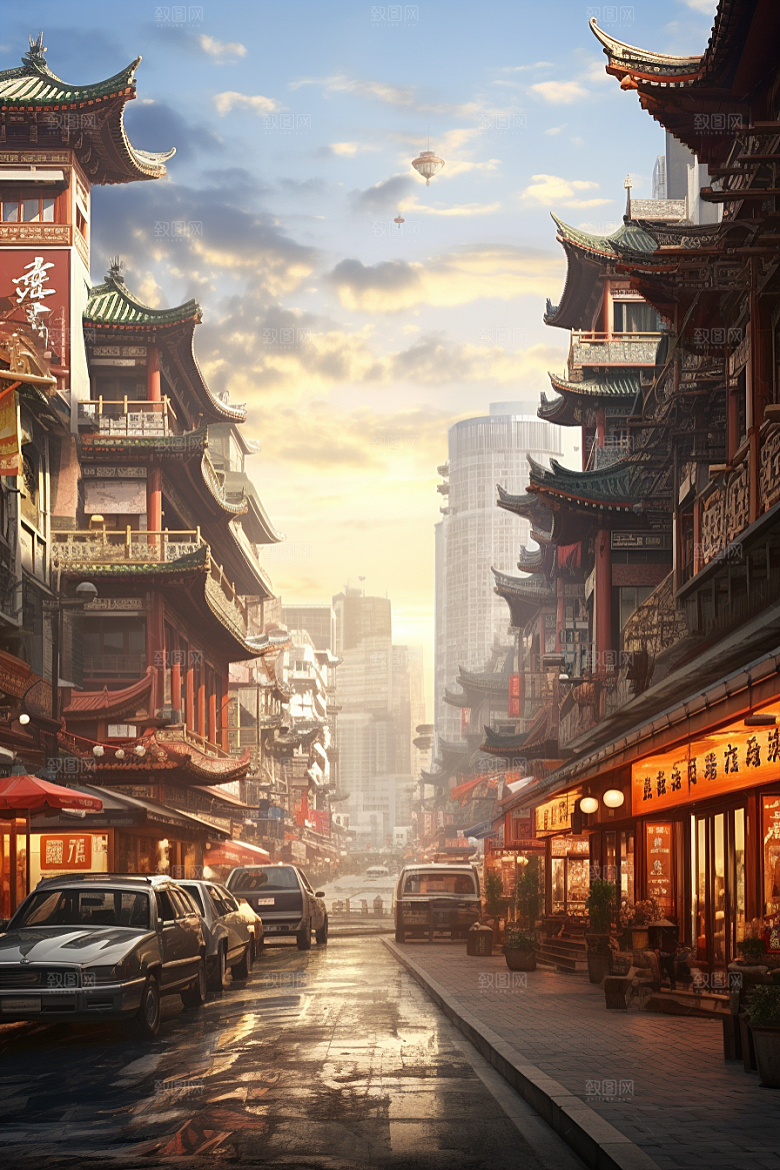 城市街景街市超现实素材