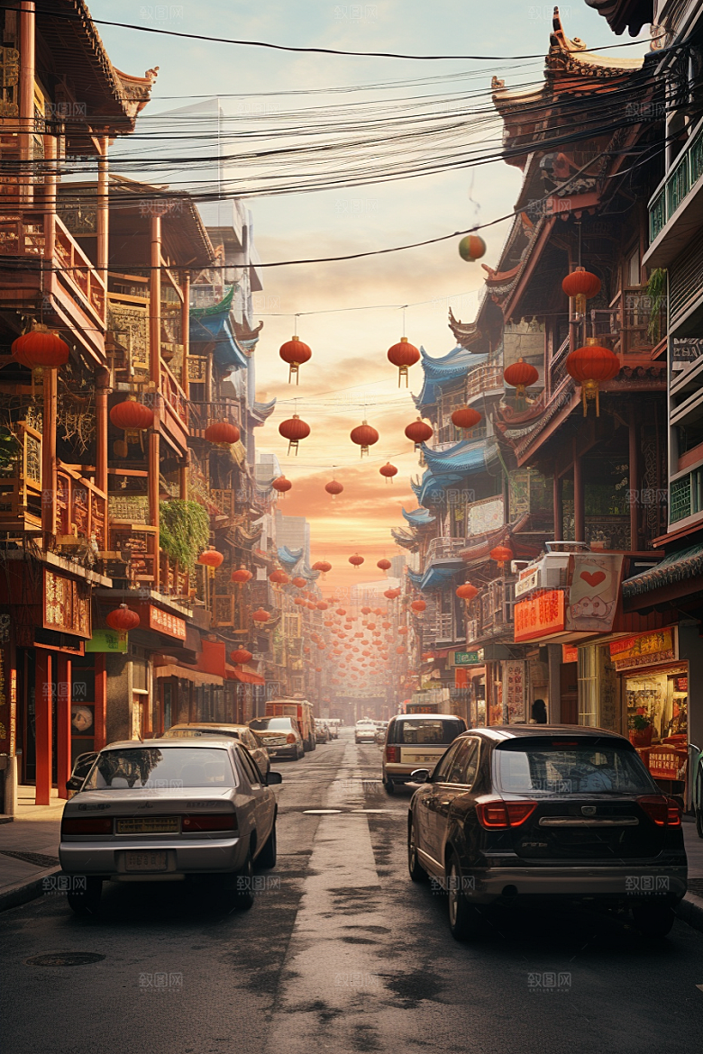 城市街景都市氛围素材