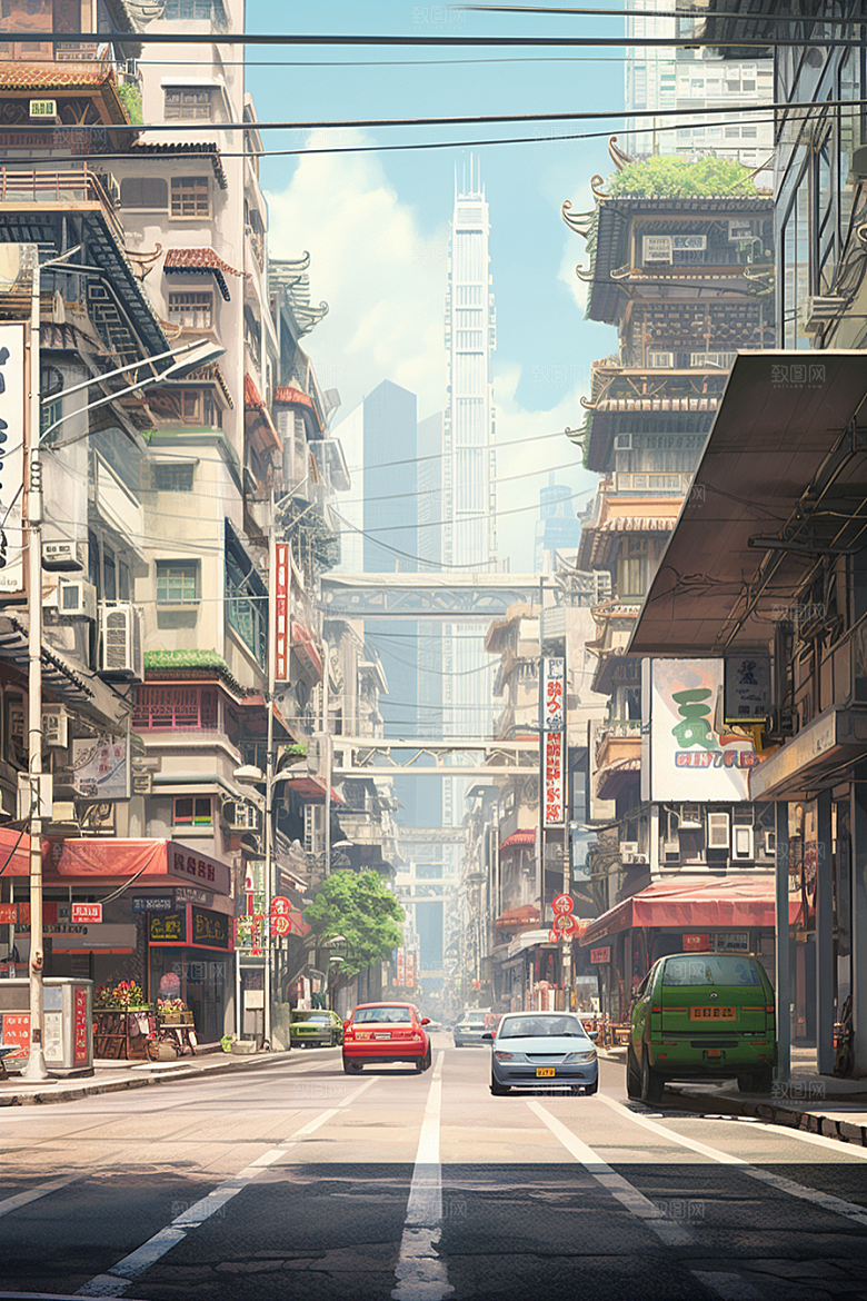 城市街景高清街市素材
