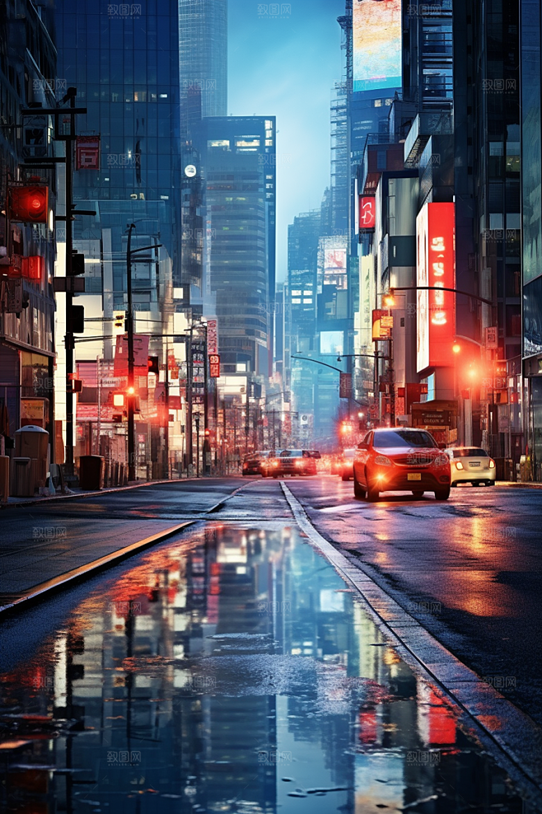 城市街景赛博朋克高清素材