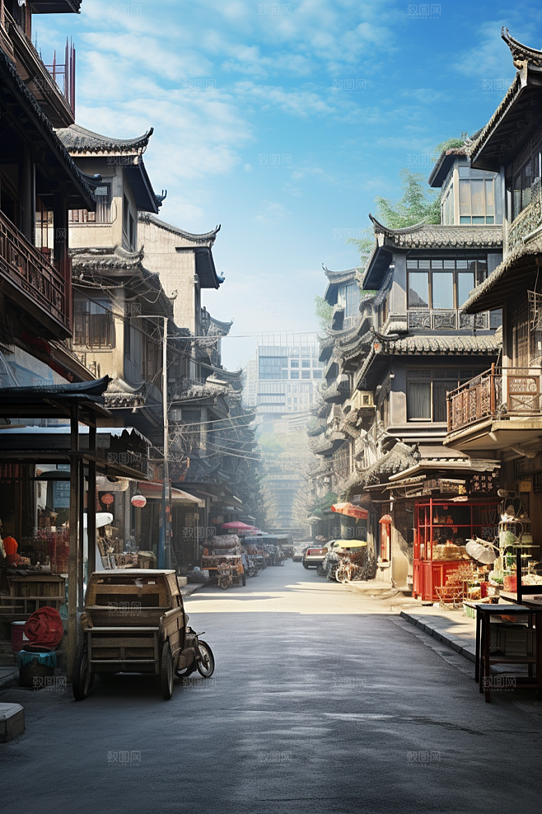 城市街景高清建筑素材