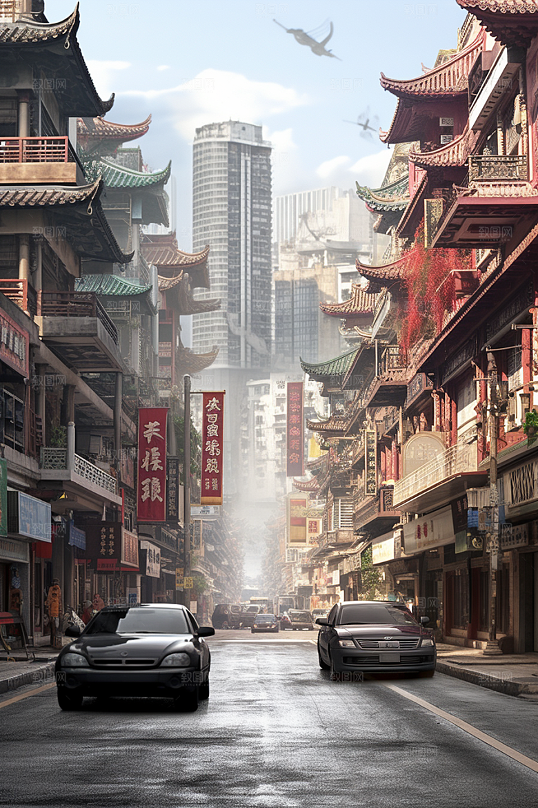 城市街景建筑高清素材
