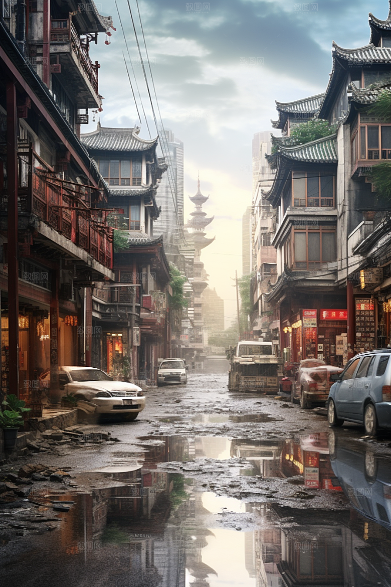 城市街景街道街市素材
