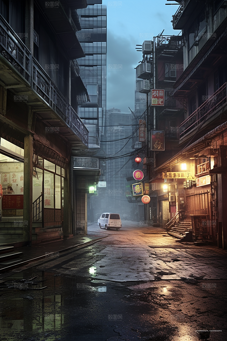 城市街景建筑游戏原画素材