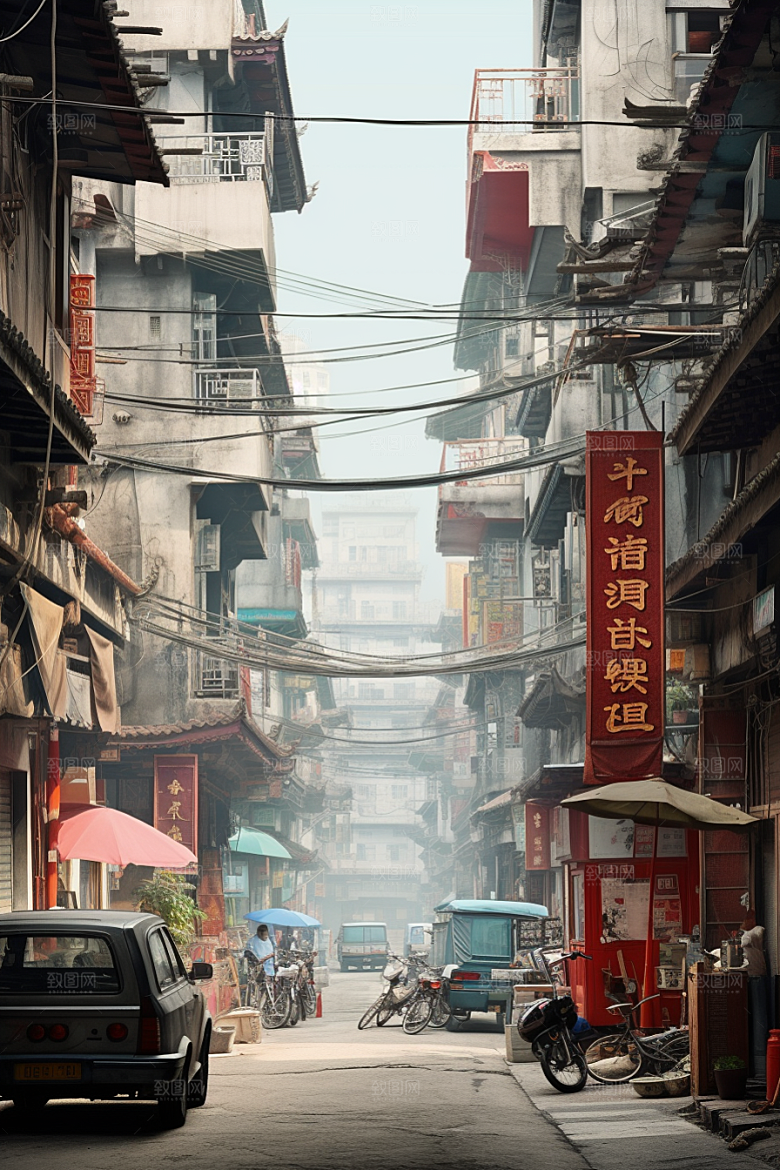 城市街景赛博朋克高清素材