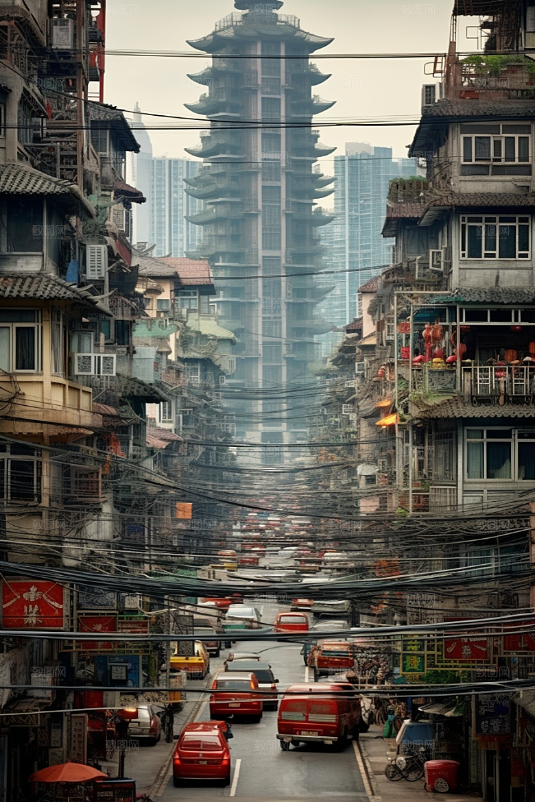 城市街景氛围高清素材