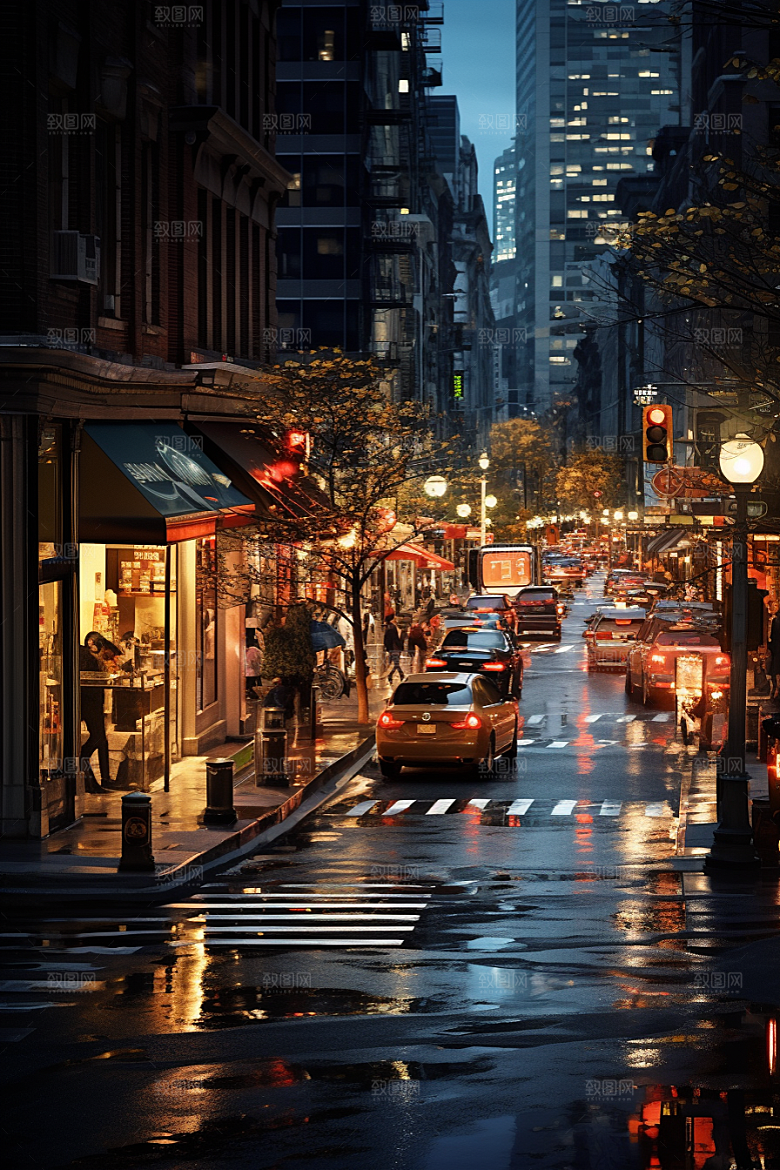 城市街景游戏原画都市素材