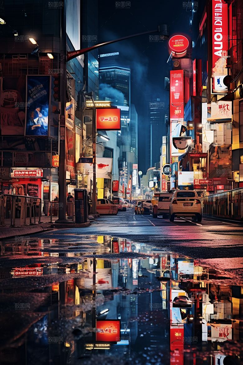 城市街景街道都市素材