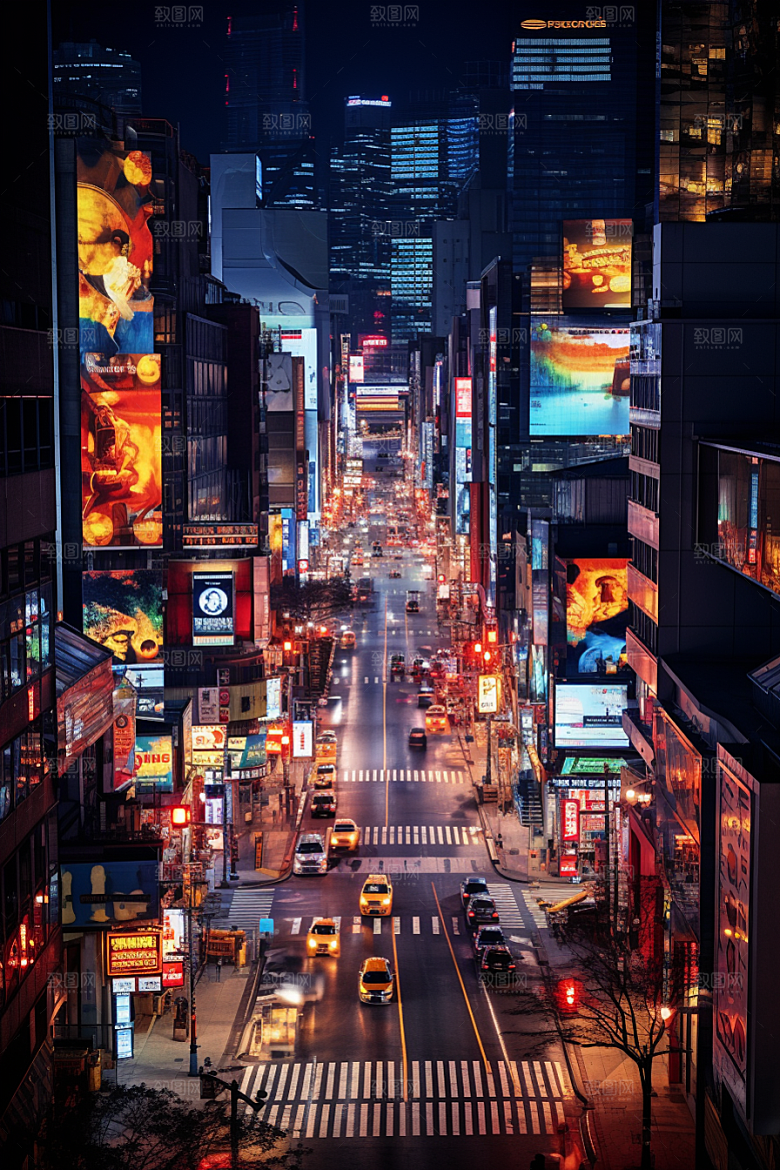 城市街景氛围建筑素材