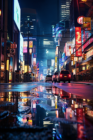 城市街景超现实街道素材