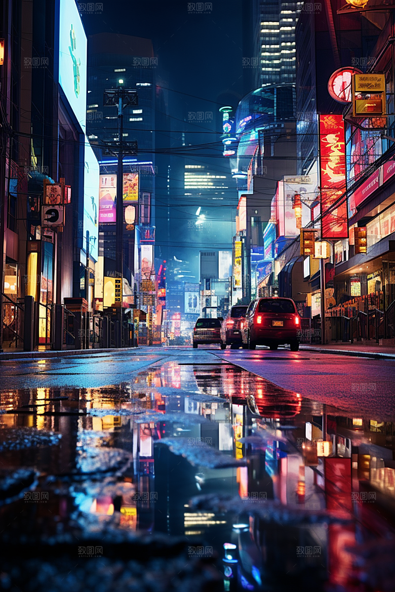 城市街景超现实街道素材