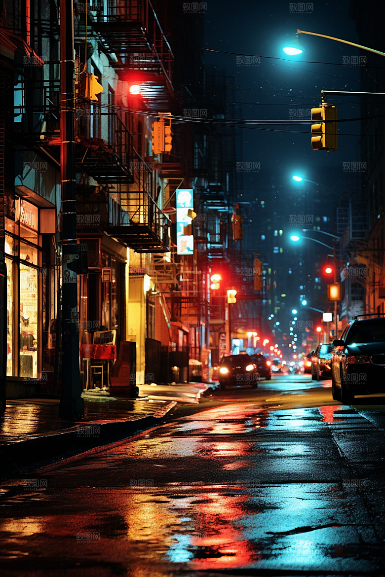 城市街景游戏原画氛围素材