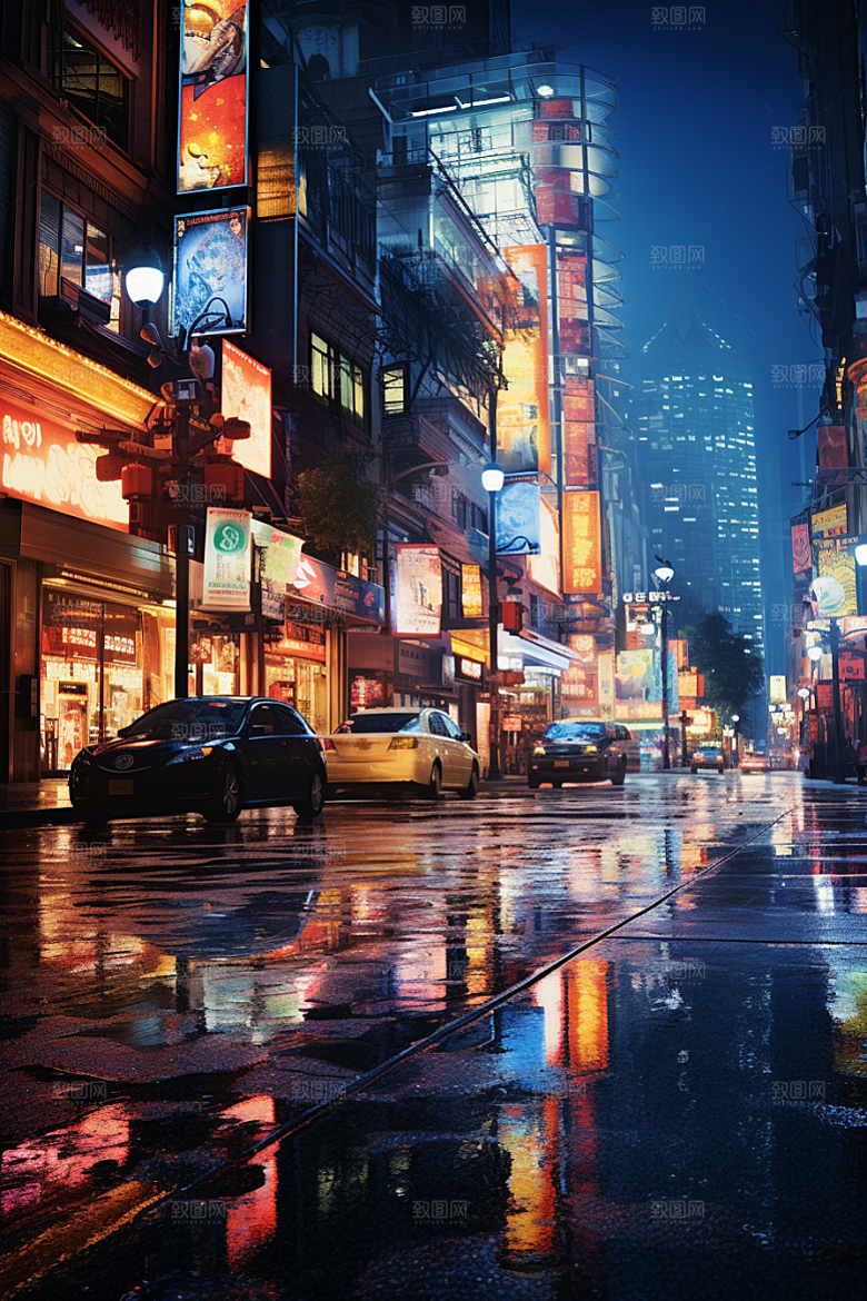 城市街景氛围都市素材