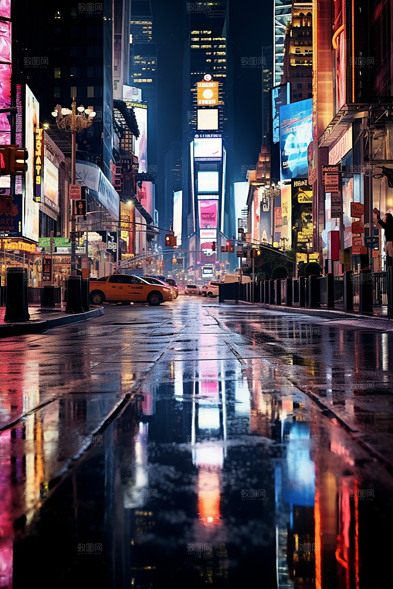 城市街景都市街道素材