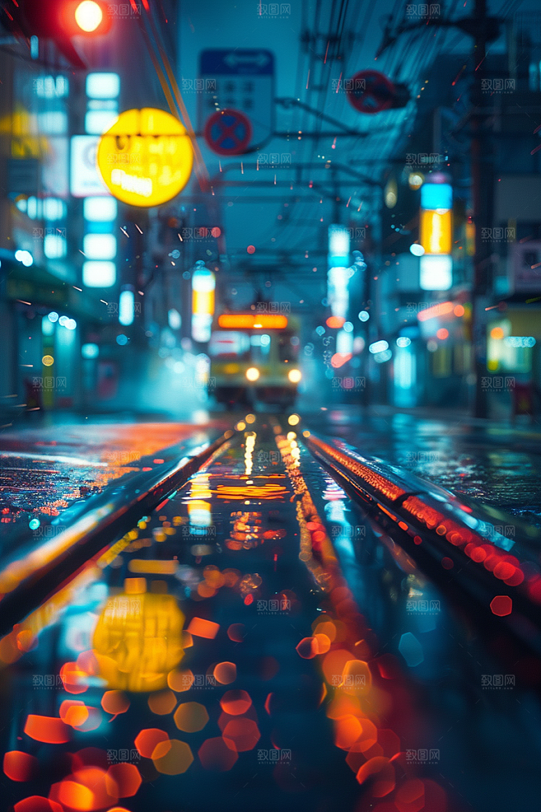 城市街景氛围街市素材